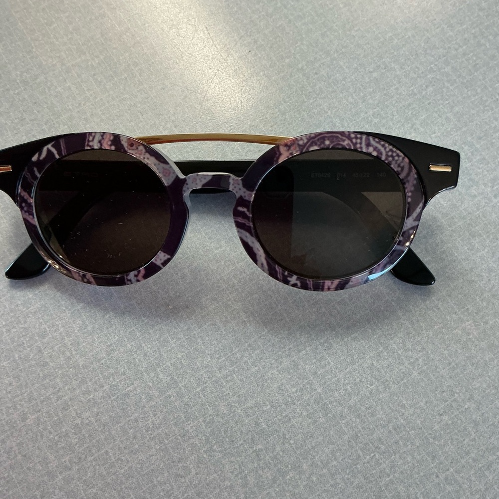 Etro Black and Gray Sunglasses